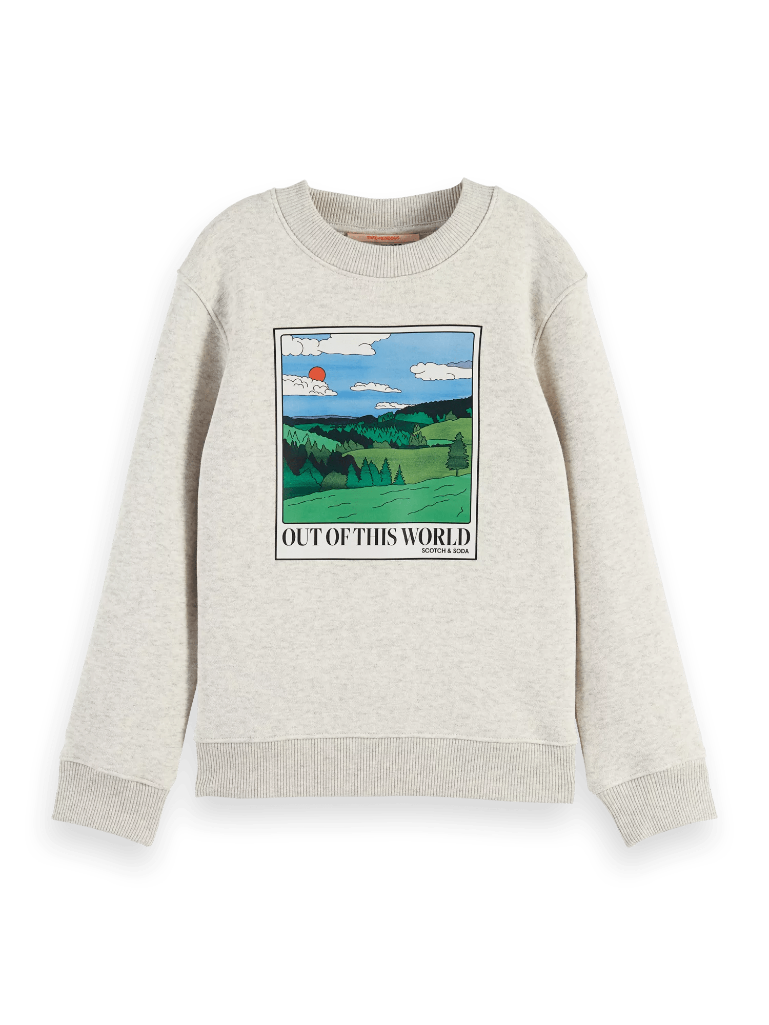 Scotch & Soda Organic cotton crewneck artwork sweatshirt FNT