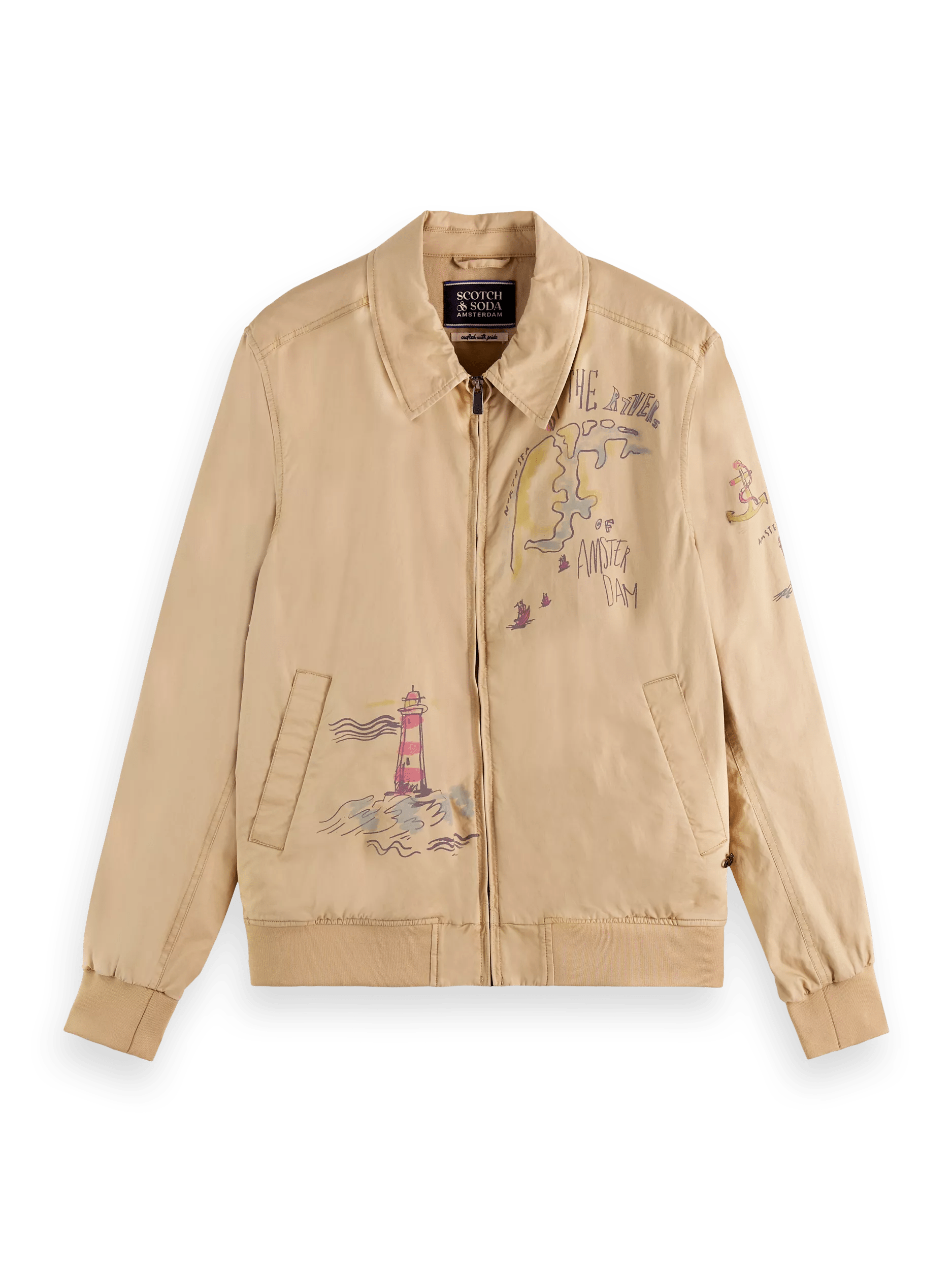 Scotch & Soda Printed Harrington jacket FNT