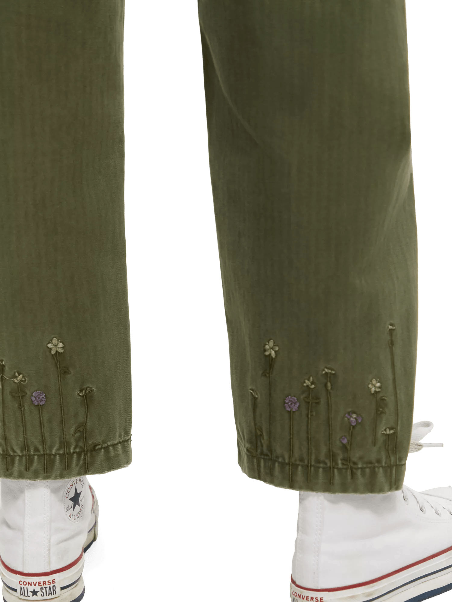 Scotch & Soda The Tide balloon fit chino with hem embroideries NHD-DTL1