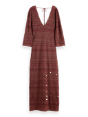 Scotch & Soda Metallic pointelle knitted maxi dress INS1