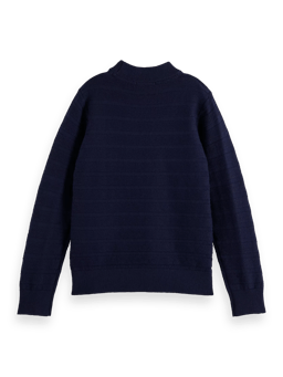 Scotch & Soda Structured pullover contains wool BCK