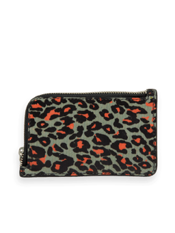 Scotch & Soda Leather cardholder with a zip BCK