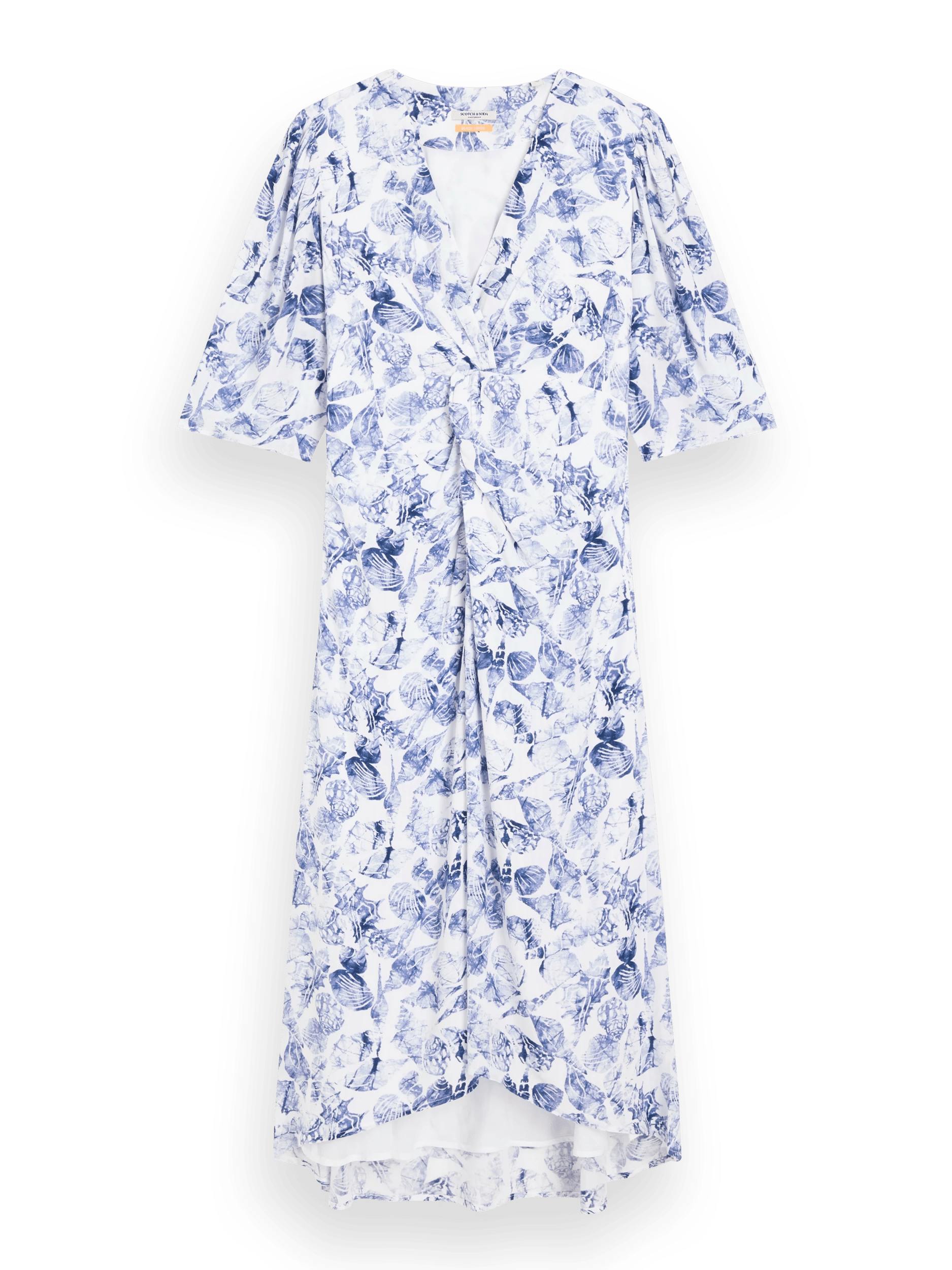 Scotch & Soda Midi-jurk met gedrapeerd knoopdetail FNT