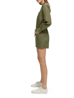 Scotch & Soda Short military jumpsuit in organic cotton NHD-SDE