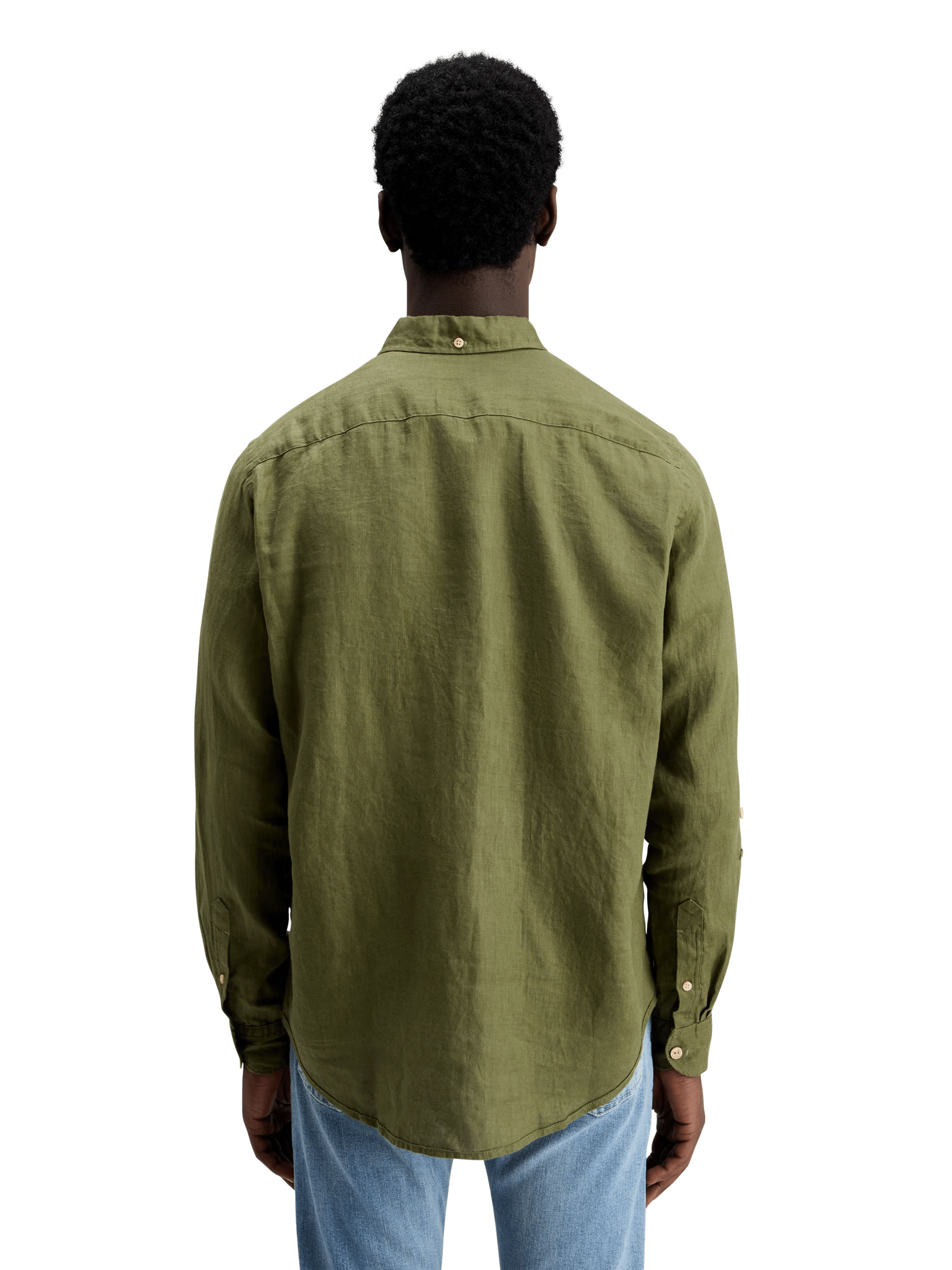 Scotch & Soda Linen shirt with sleeve adjustments MDL-BCK