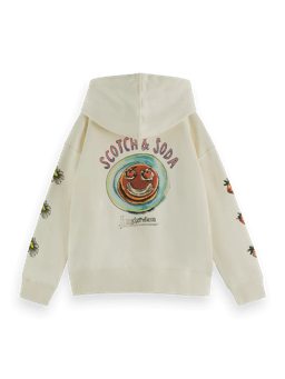 Scotch & Soda Loose-fit picnic artwork hoodie BCK