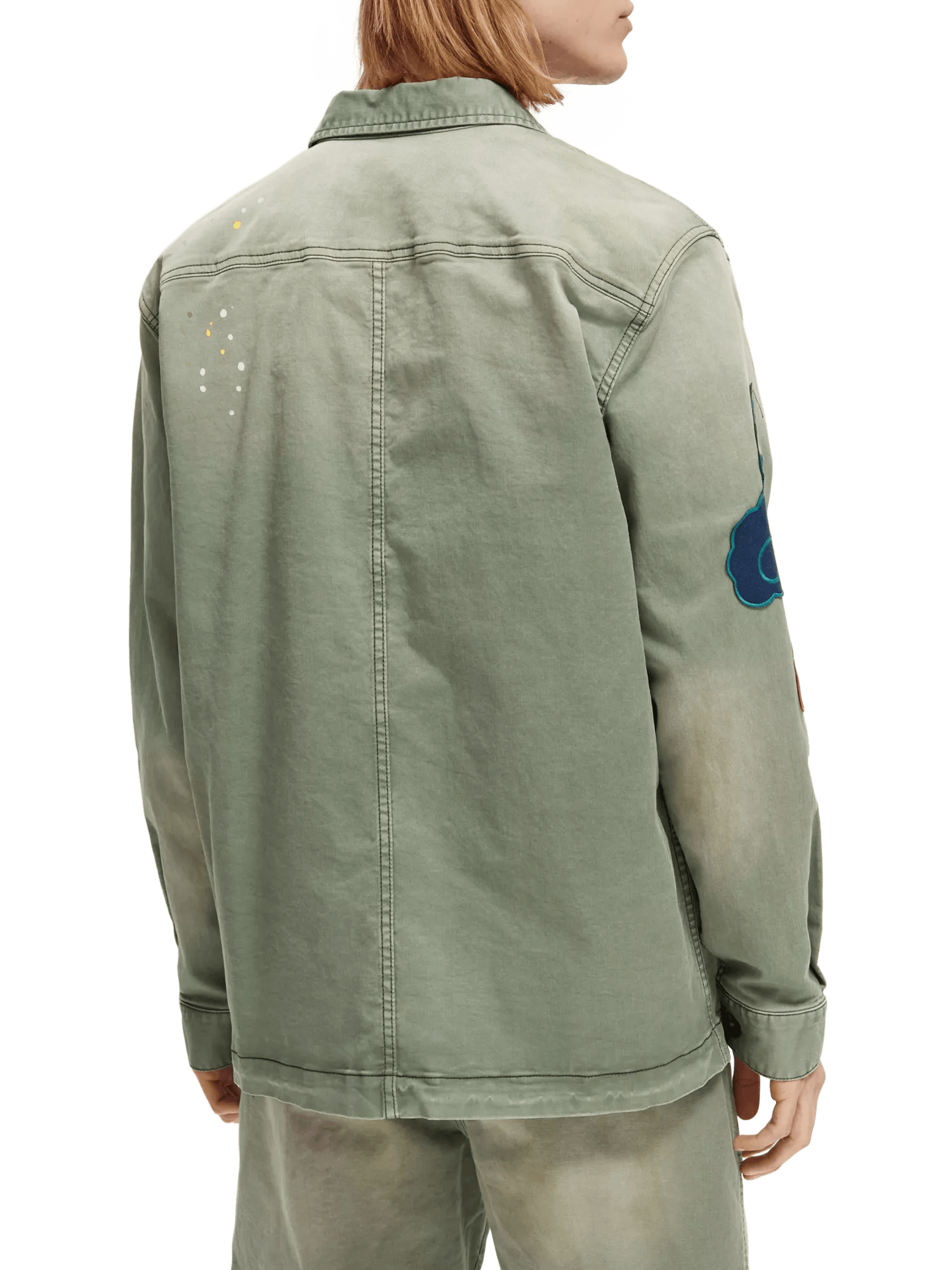 Scotch & Soda Worker jacket with special washing and badges NHD-BCK