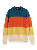 Scotch & Soda Multi-coloured panelled jacquard sweater NHD-CRP