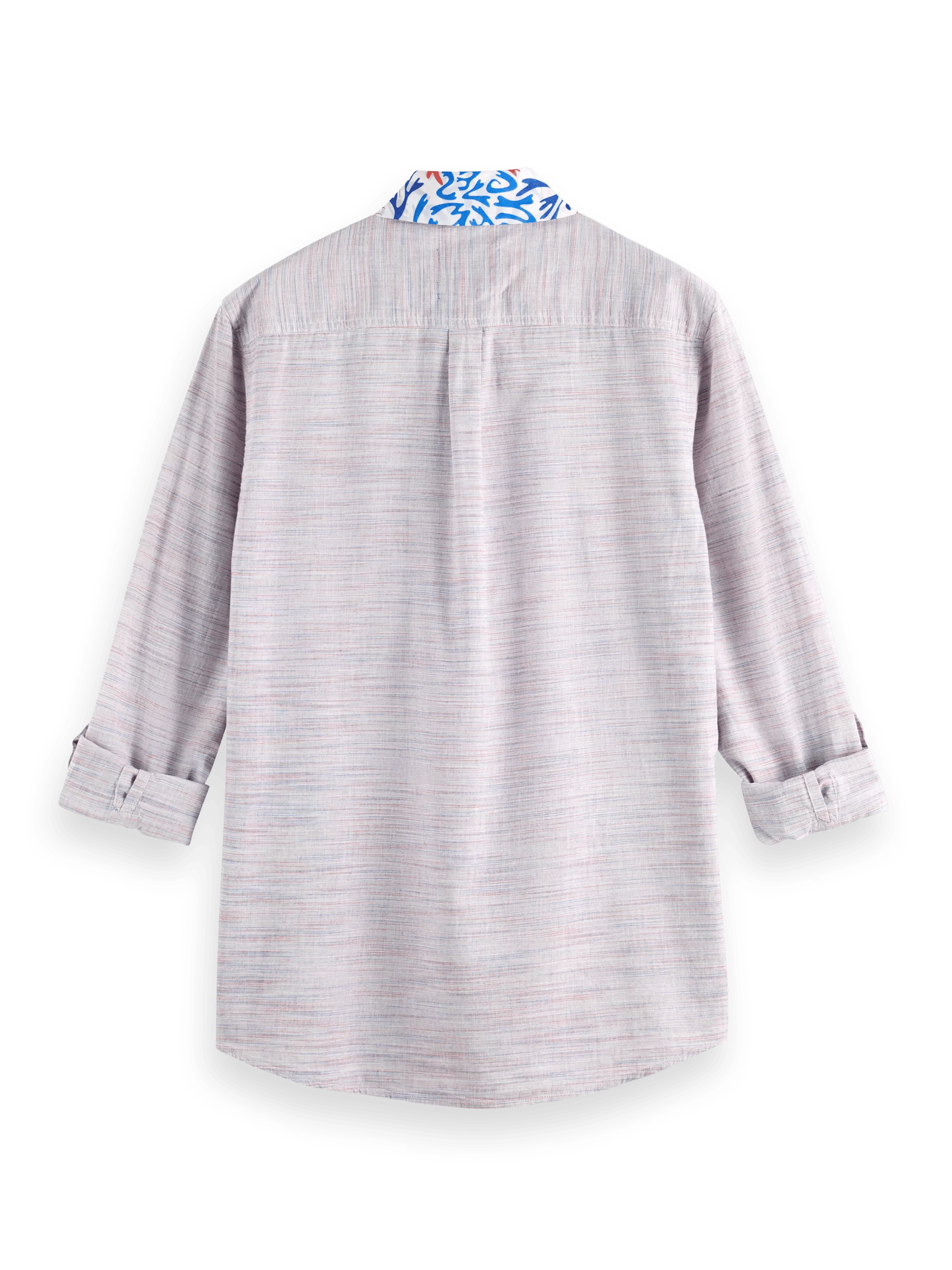 Scotch & Soda Melange buttoned shirt with sleeve adjustment BCK