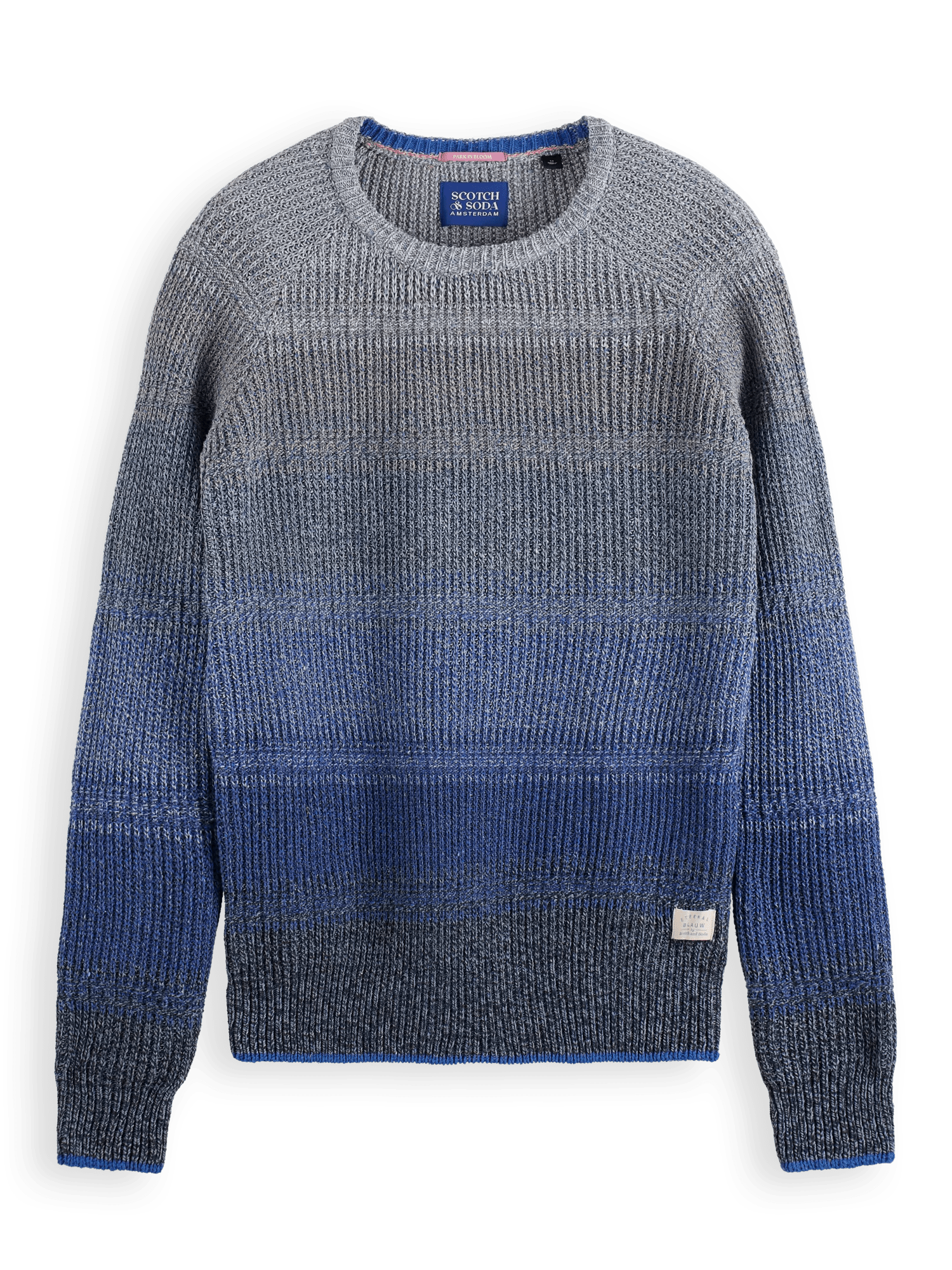 Scotch & Soda Eternal Blauw degrade knit in recycled denim FNT