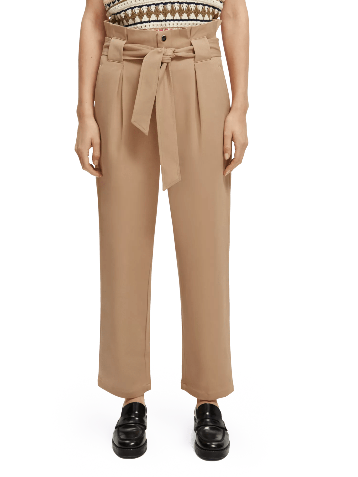 Scotch & Soda The Daisy high-rise paper bag trousers MDL-CRP
