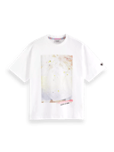Scotch & Soda Pixel flower loose fit T-shirt in Organic Cotton NHD-CRP