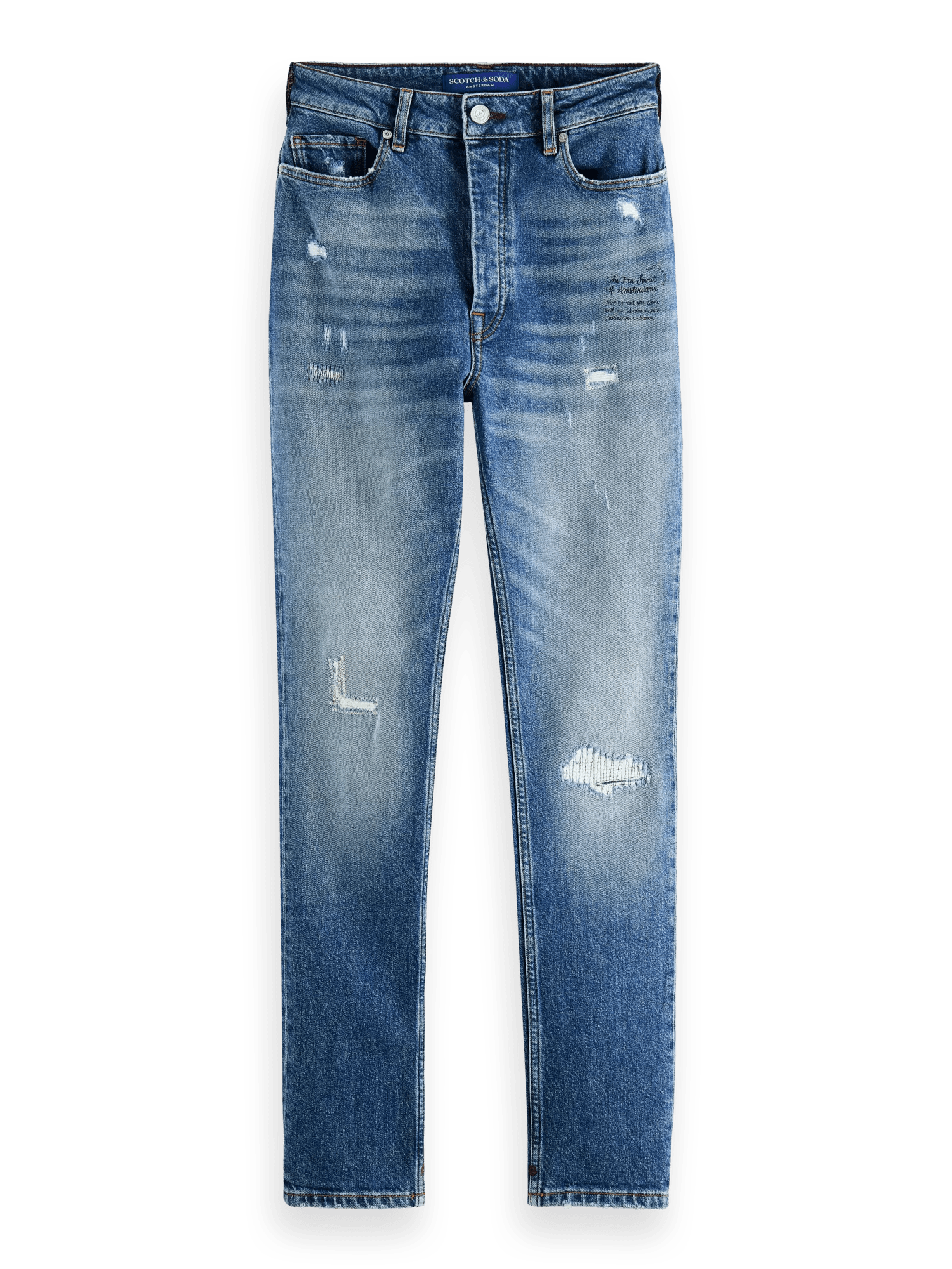 Scotch & Soda The Line Jeans im High-Rise Skinny Fit aus Bio-Baumwolle FNT