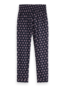 Scotch & Soda All-over printed drapey bow tie relaxed slilm-fit pants BCK