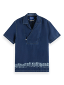 Scotch & Soda Indigo popover shirt with tie dye wash effects NHD-CRP