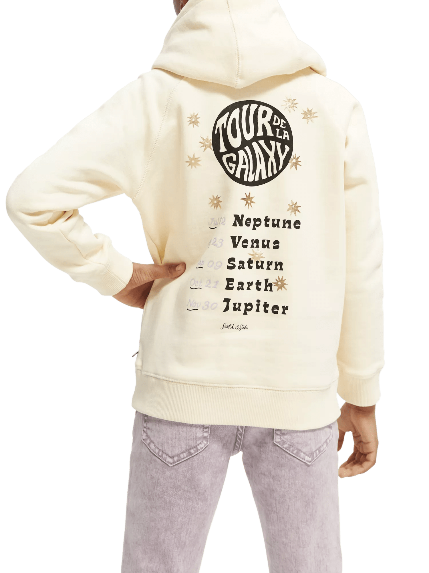 Scotch & Soda Loose fit artwork hoodie NHD-BCK