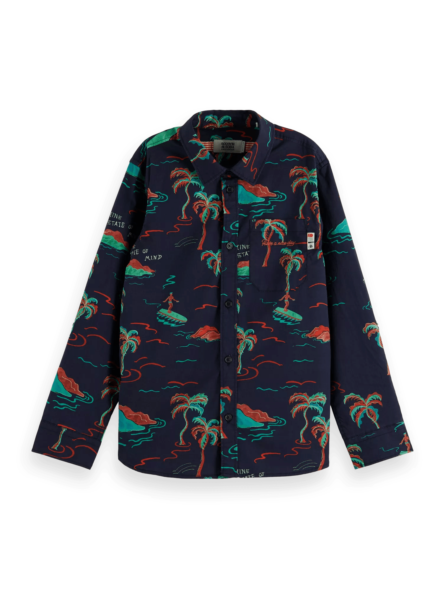 Scotch & Soda All-over printed long-sleeved shirt DTL1