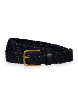 Scotch & Soda Braided leather and cord belt FNT