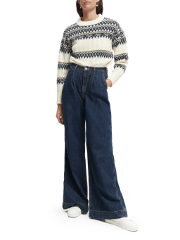 Scotch & Soda Cable knit Fair Isle sweater NHD-FNT