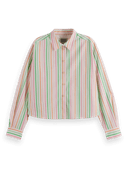 Scotch & Soda Multi striped boxy fit shirt NHD-CRP