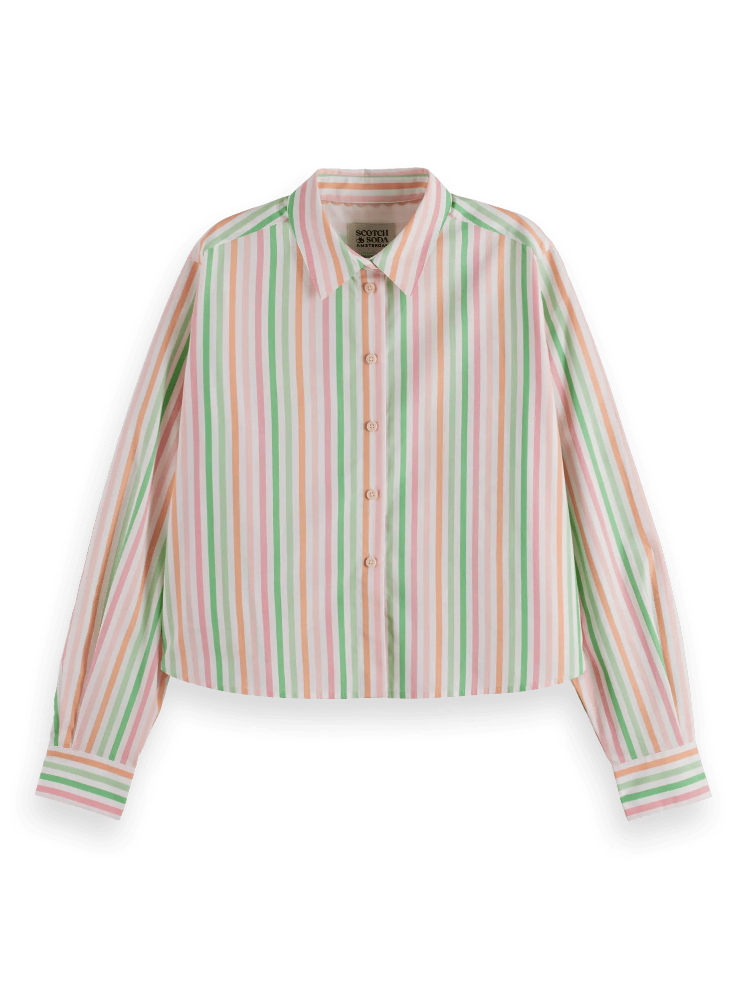 Scotch & Soda Multi striped boxy fit shirt FNT