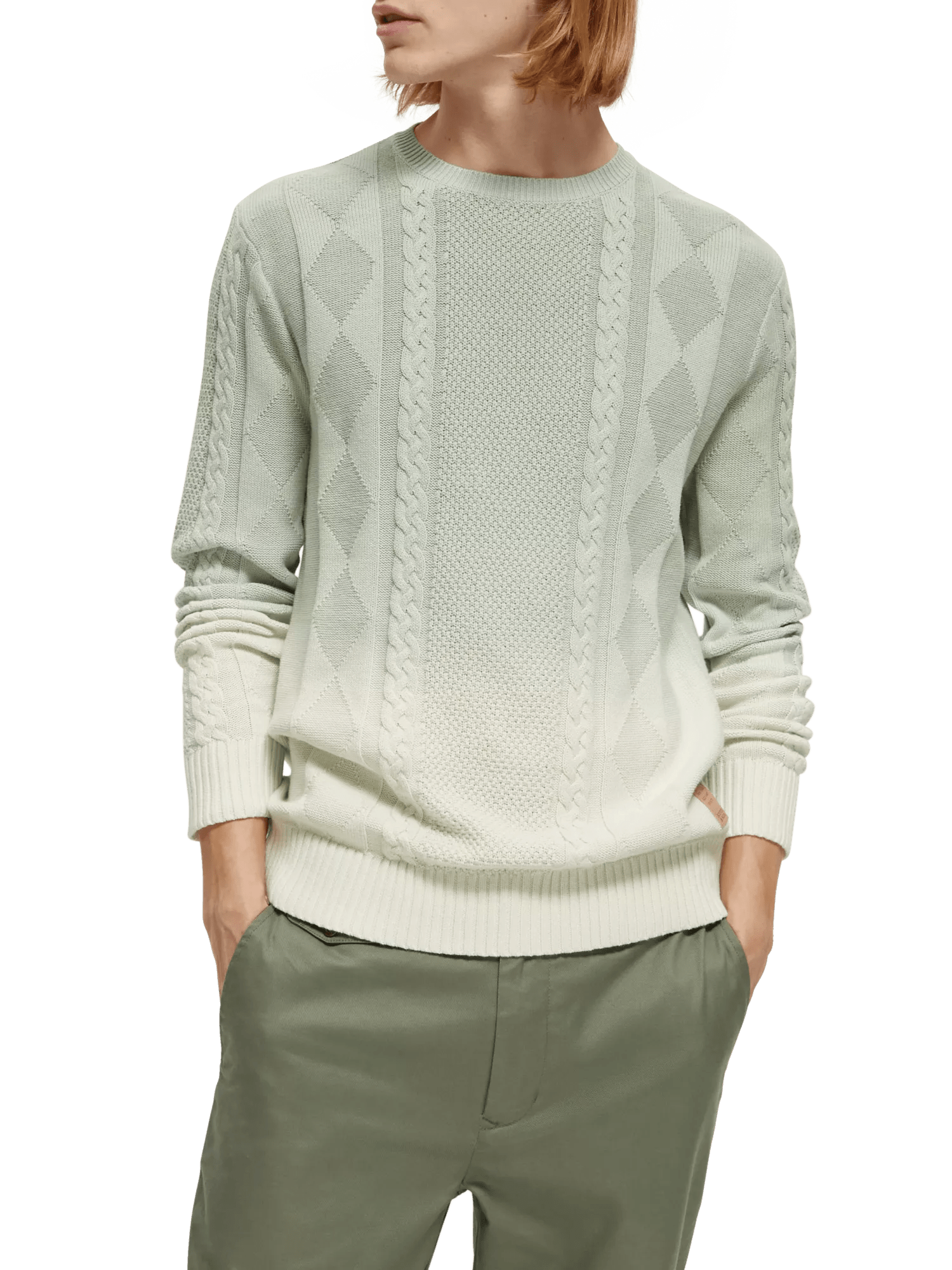 Scotch & Soda Gradient cotton cable knit pullover NHD-CRP