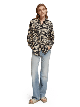 Scotch & Soda Relaxed fit animal print shirt MDL-FNT