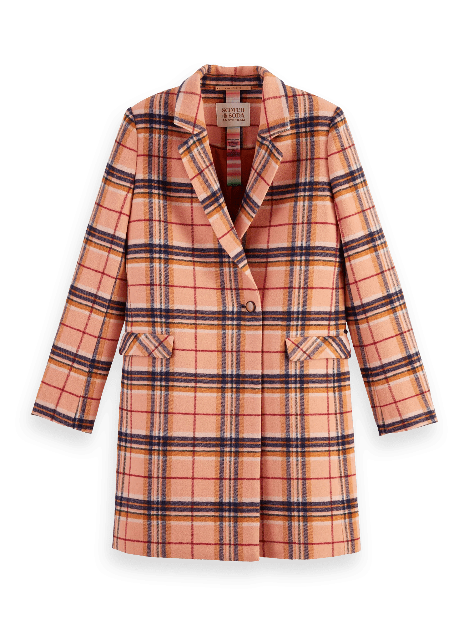 Scotch & Soda Tailored single-breasted wool-blended coat FNT
