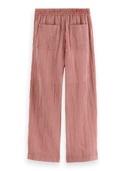 Scotch & Soda Straight-leg crinkle cotton trousers BCK