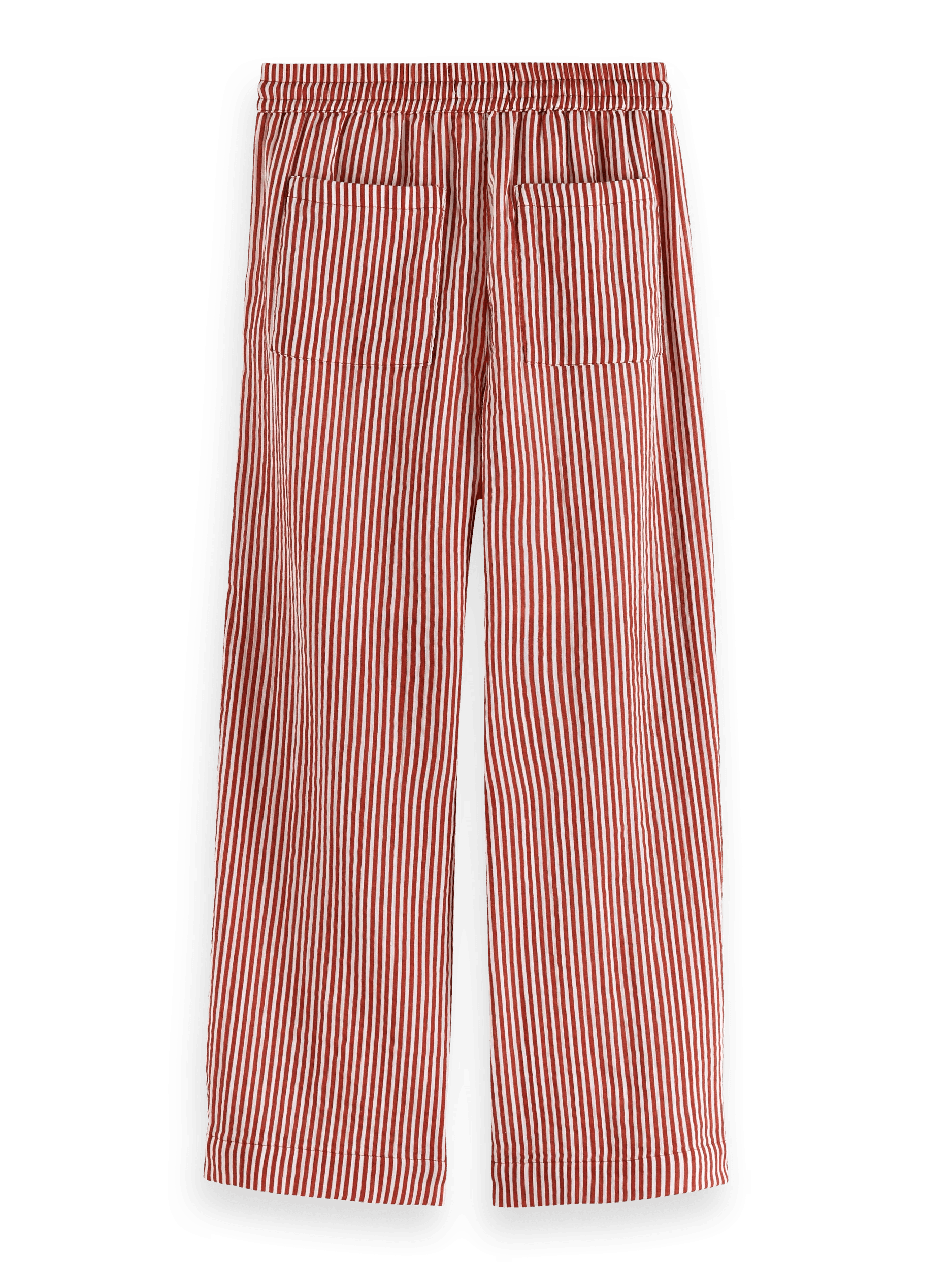 Scotch & Soda Straight-leg crinkle cotton trousers BCK
