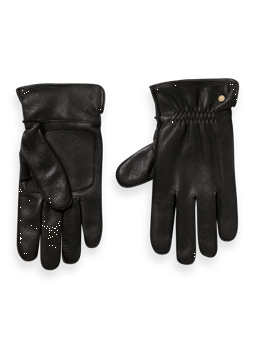 Scotch & Soda Grain leather gloves FNT