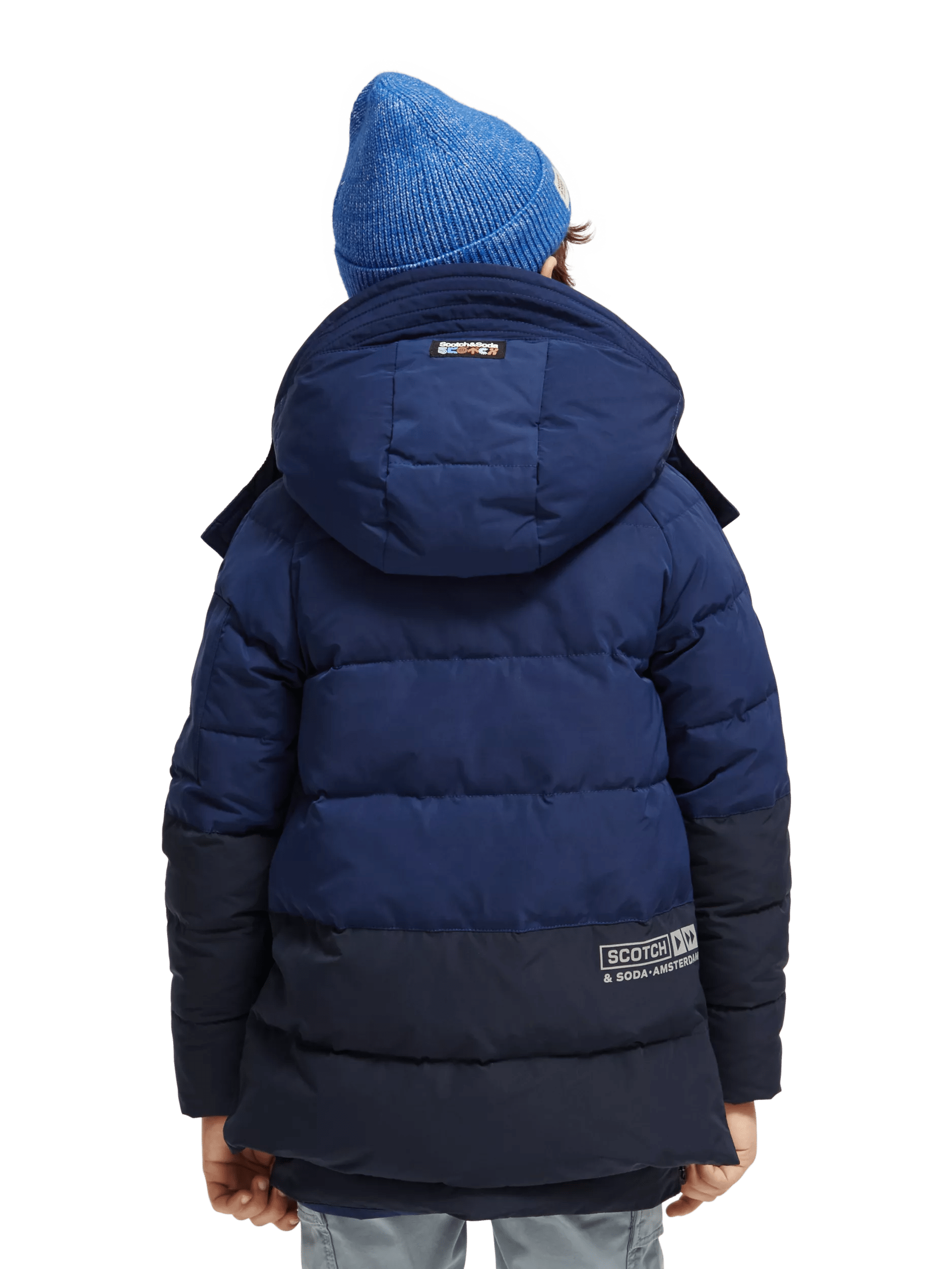 Scotch & Soda Mid-length water repellent padded jacket MDL-BCK