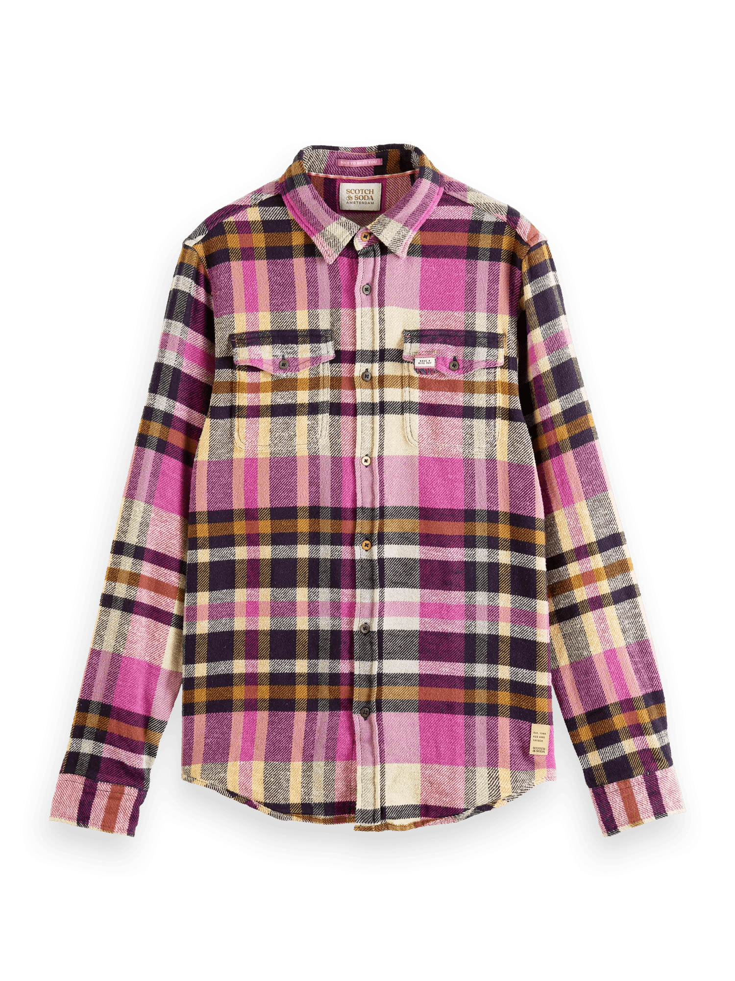 Scotch & Soda Regular-Fit checked brushed flannel shirt FNT