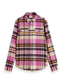 Scotch & Soda Regular-Fit checked brushed flannel shirt NHD-CRP