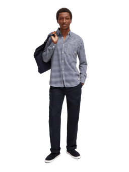 Scotch & Soda Regular fit striped sleeve-adjustment shirt MDL-FNT