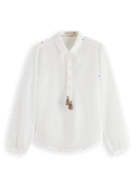 Scotch & Soda Lichtgewicht blouse met biezen MDL-CRP
