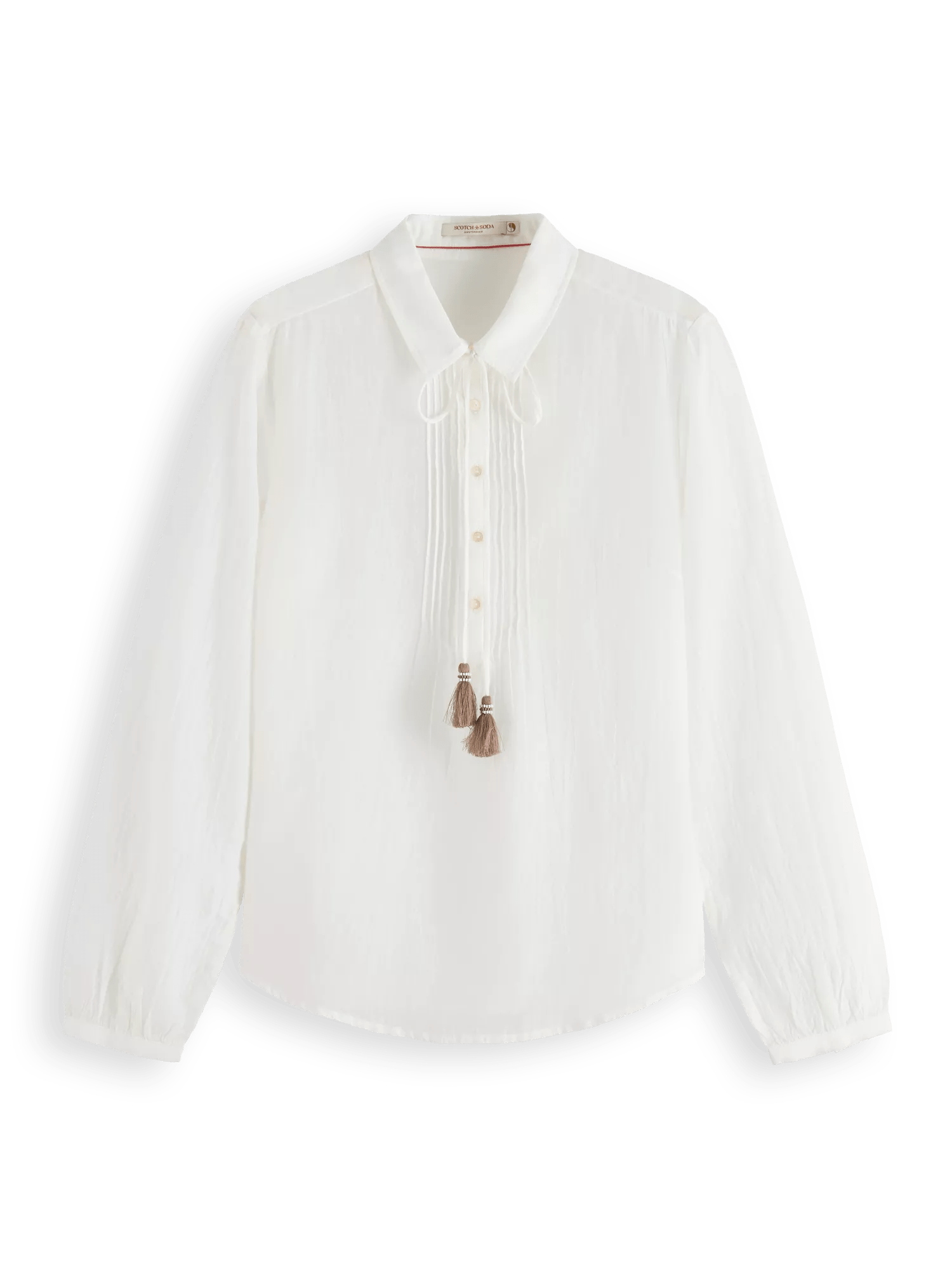 Scotch & Soda Lichtgewicht blouse met biezen FNT
