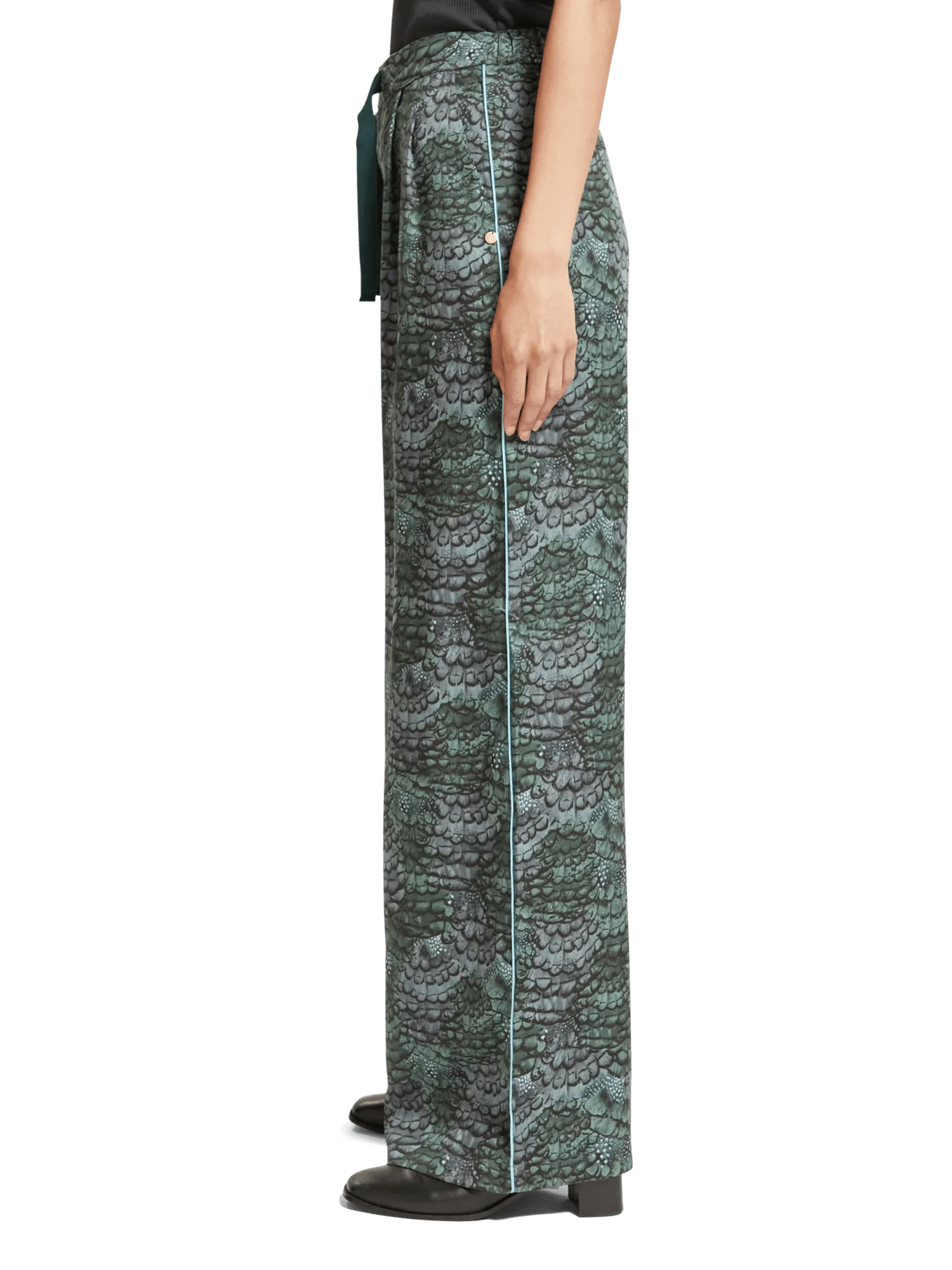 Zara Green Printed Pants