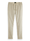 Scotch & Soda WARREN- Striped cotton linen jogger NHD-CRP