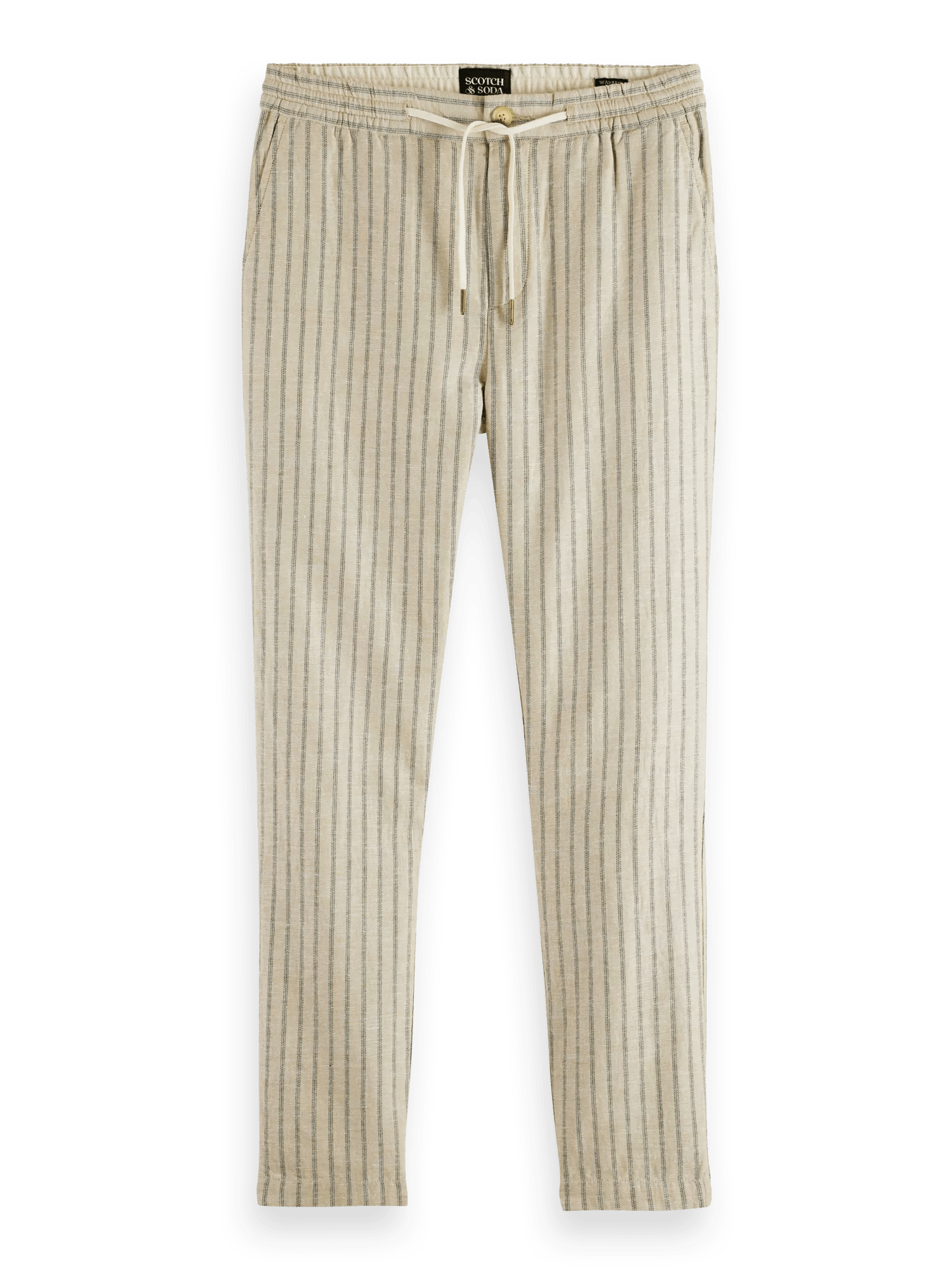 Scotch & Soda WARREN- Striped cotton linen jogger FNT