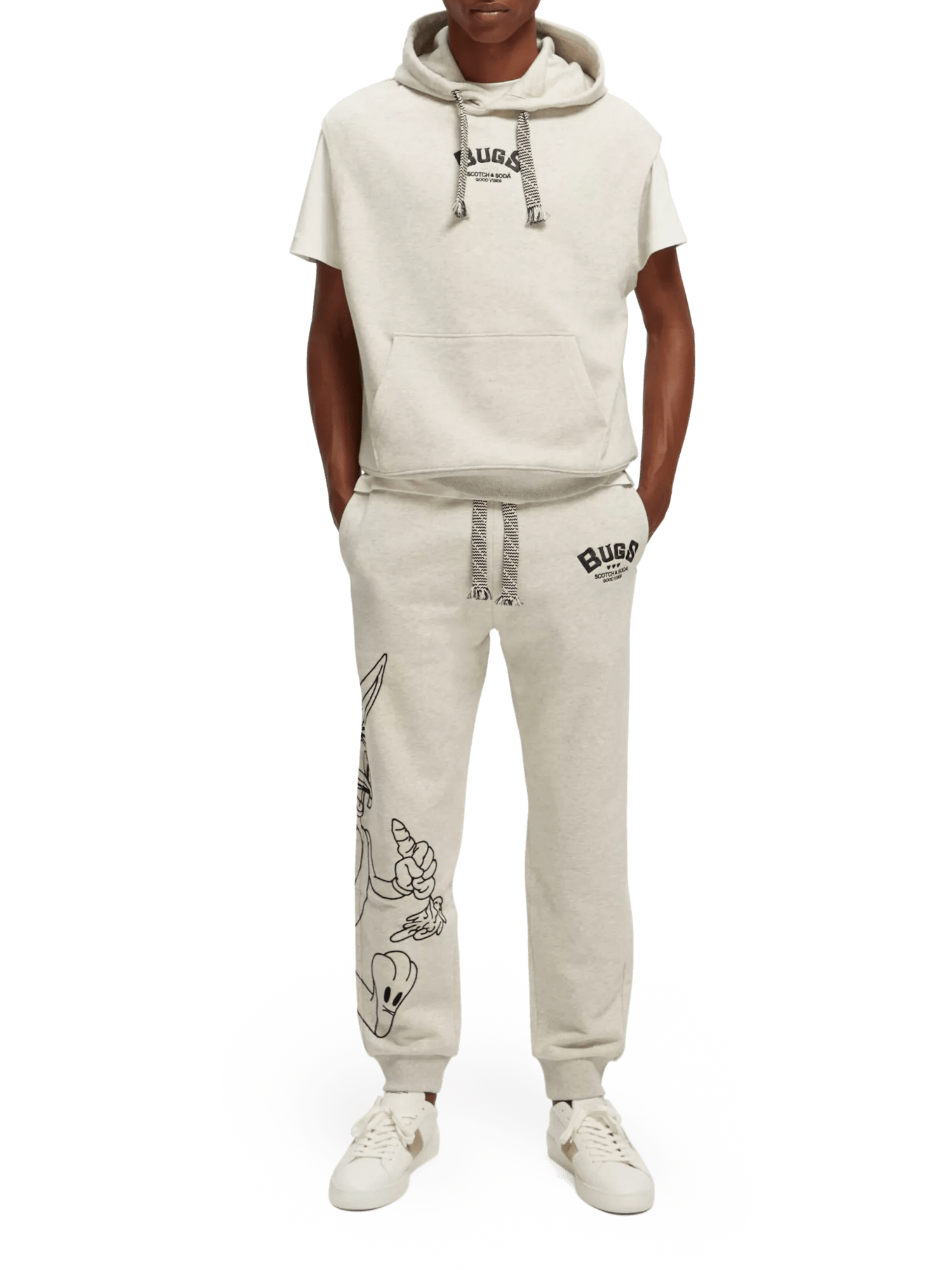 Scotch & Soda Bugs Bunny - Sweatpants with placement embroidery NHD-FNT