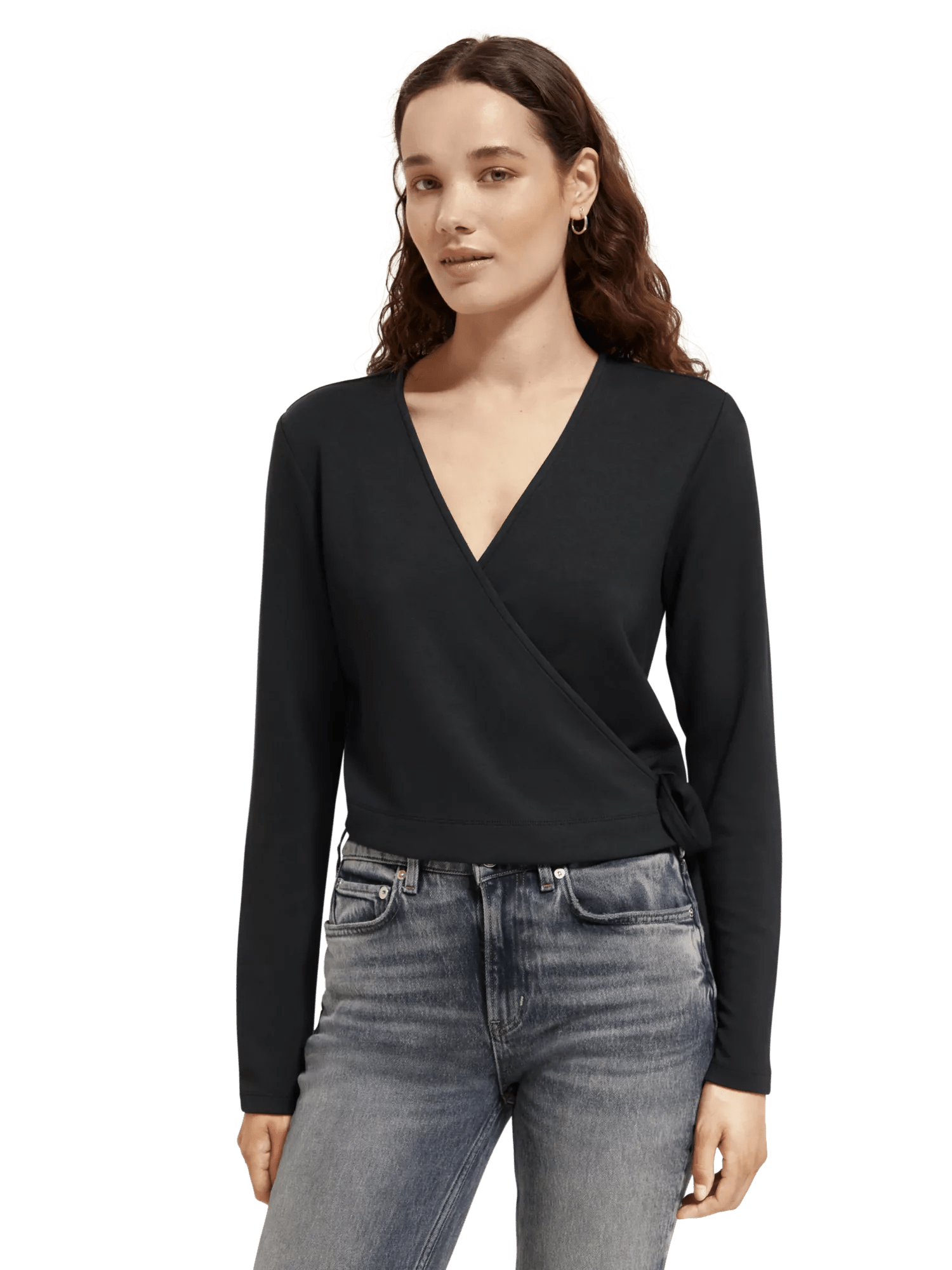 Pearly V-neck ultra-soft sweatshirt, Scotch & Soda, Women's Sweatshirts &  Hoodies