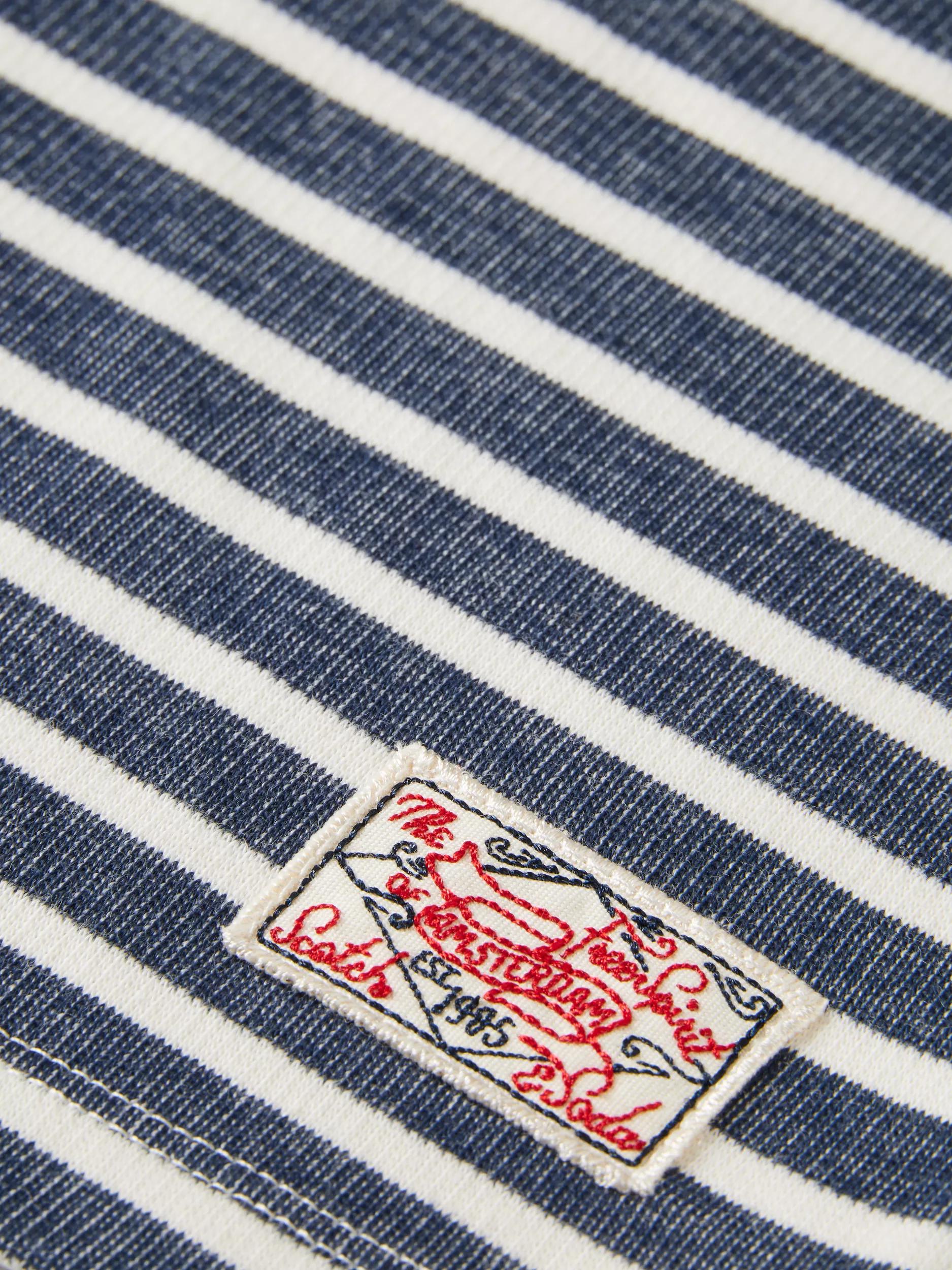 Scotch & Soda Striped boxy sweatshirt with lace-up detail DTL6