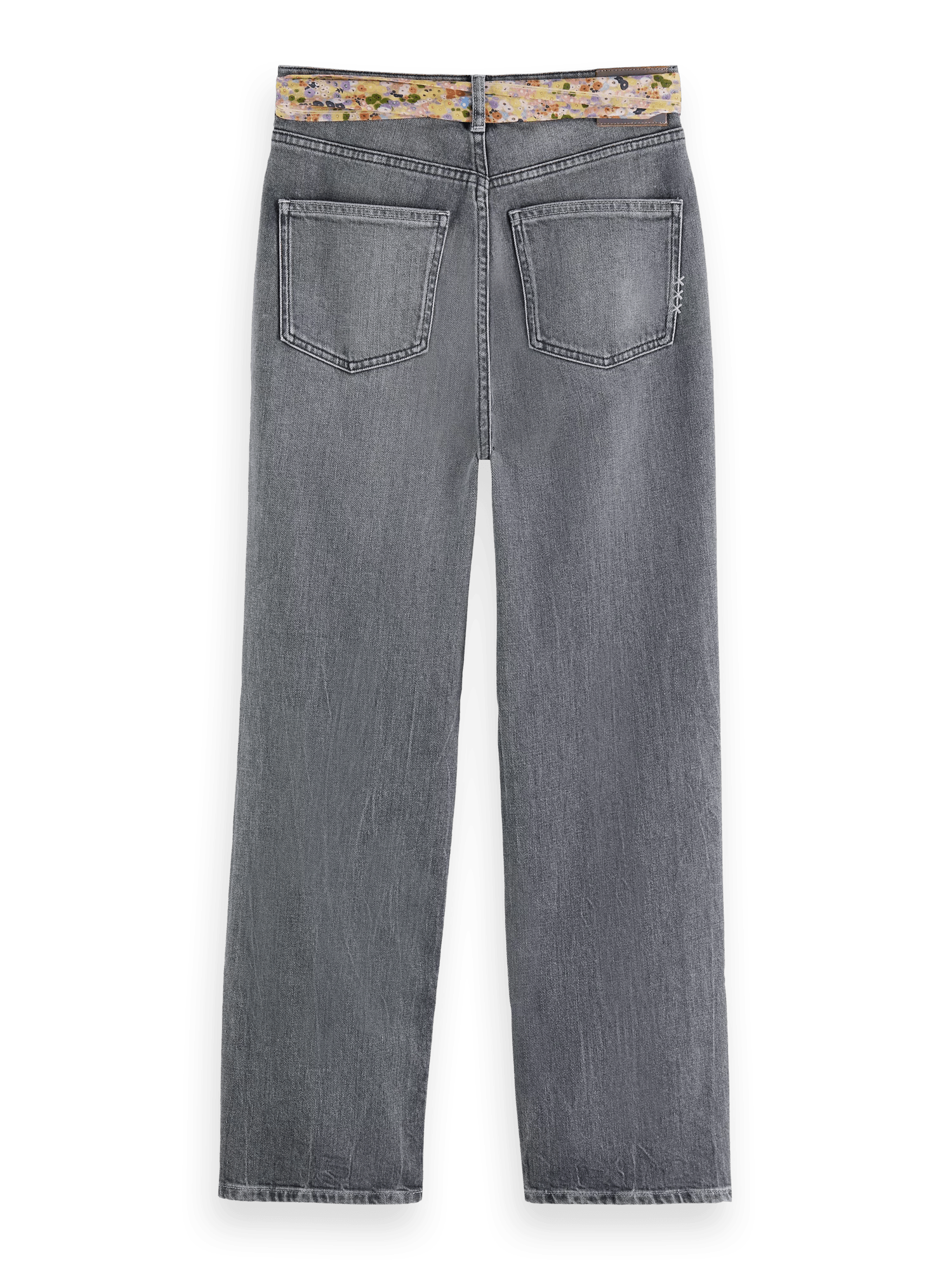 Scotch & Soda De Sky jeans met rechte pijpen en riem van biologisch materiaal BCK