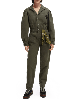 Scotch & Soda Organic space inspired garment-dyed jumpsuit NHD-CRP