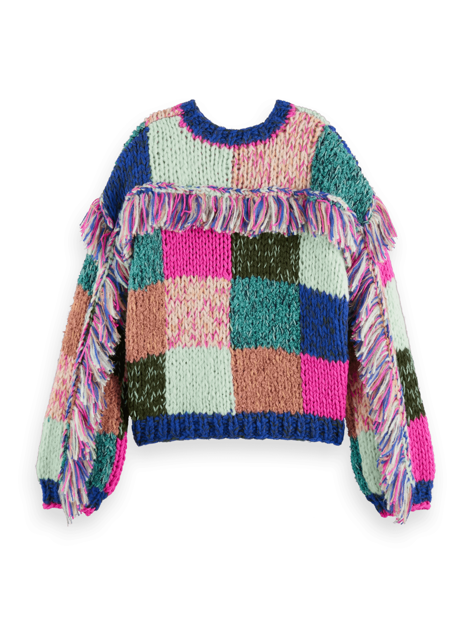 Scotch & Soda Multicolour hand-knit sweater BCK