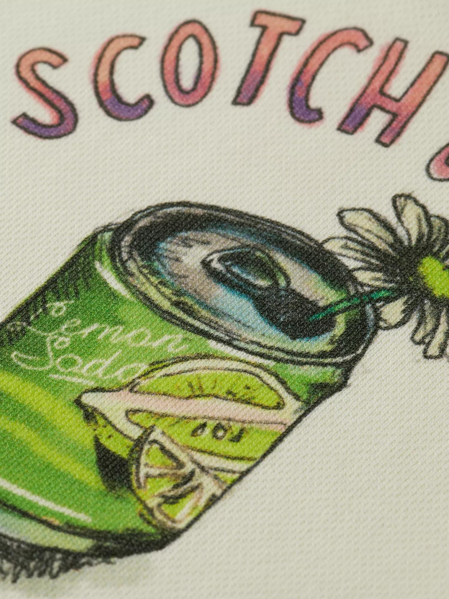 Scotch & Soda Loose-fit picnic artwork hoodie DTL6