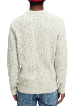 Scotch & Soda Cable knit wool-blended sweater NHD-BCK