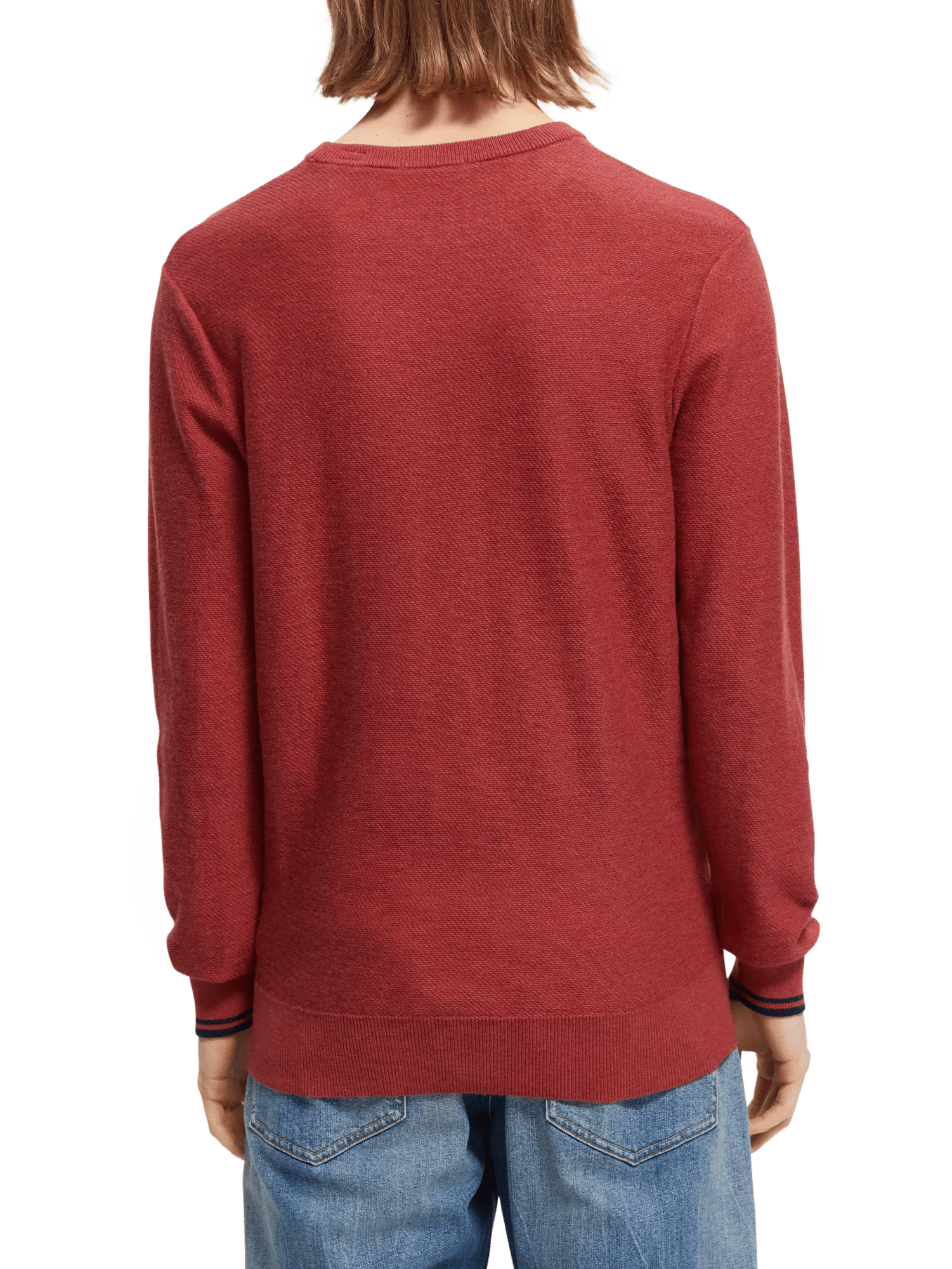 Scotch & Soda Structured crewneck sweater NHD-BCK