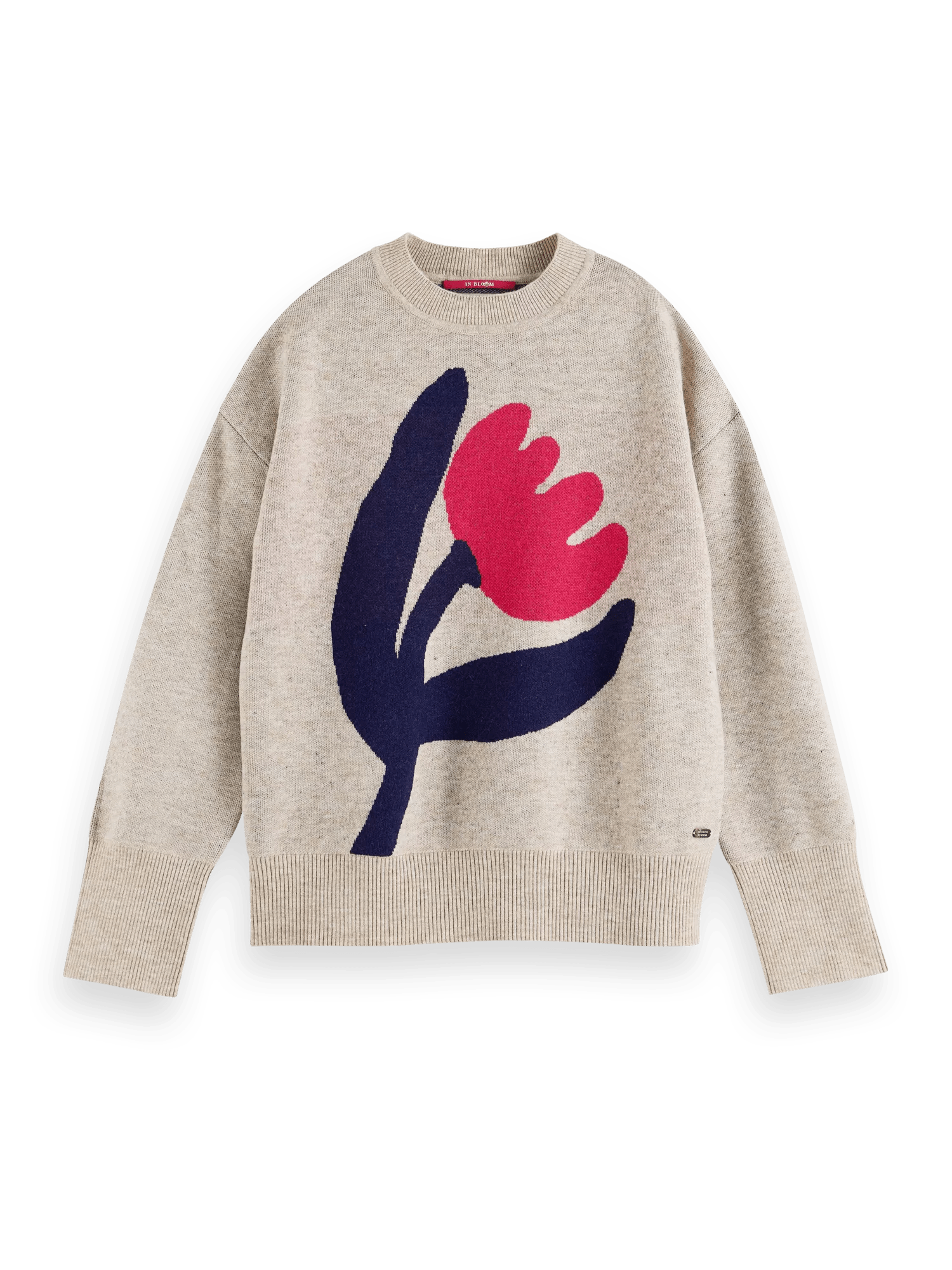 Scotch & Soda Oversized intarsia knitted sweater FNT